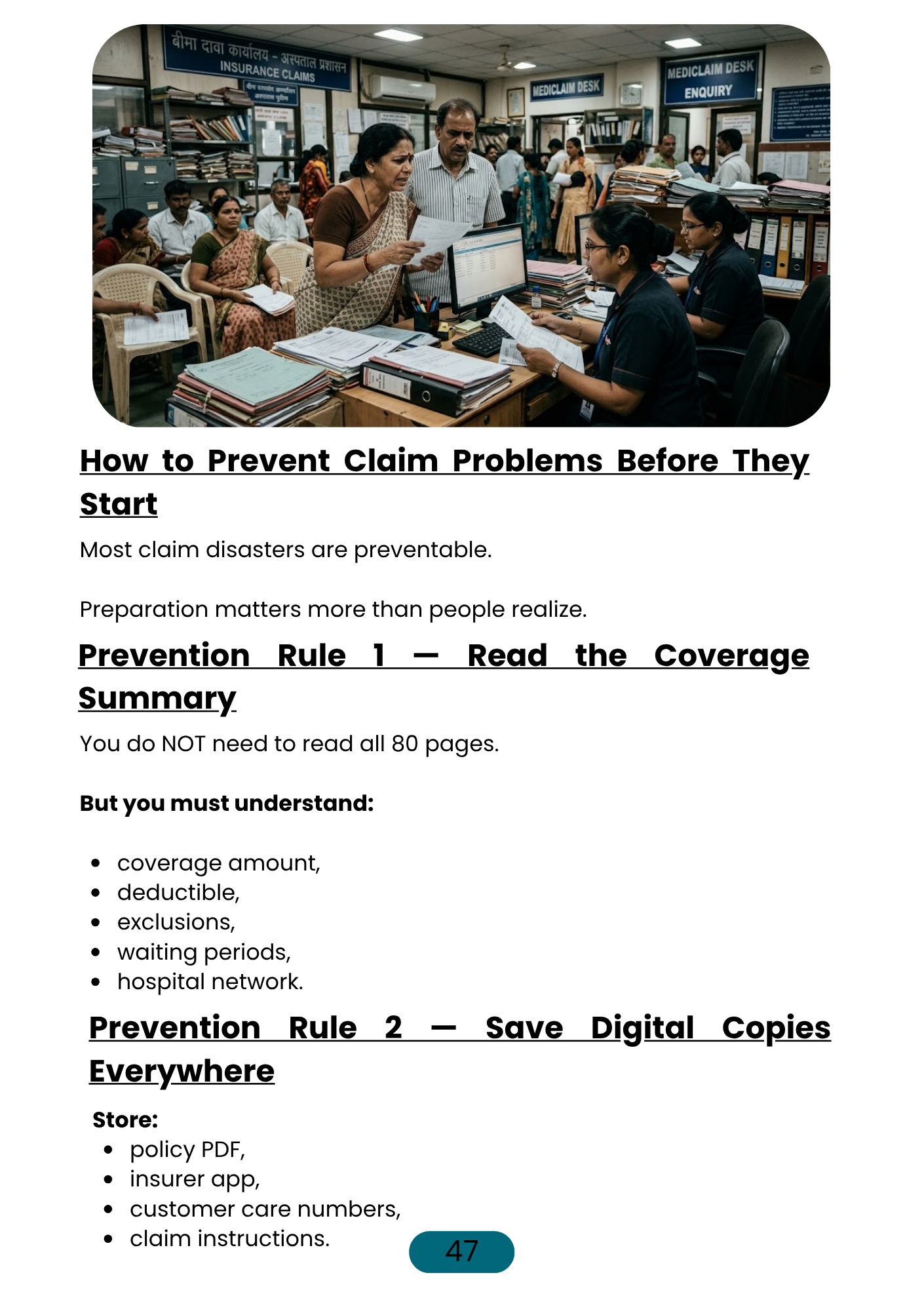 Build Your Safety Net sample page